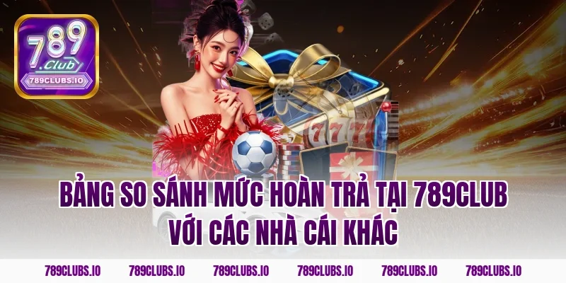 Bảng so sánh mức hoàn trả tại 789CLUB với các nhà cái khác