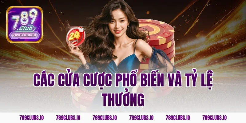 Các cửa cược phổ biến và tỷ lệ thưởng